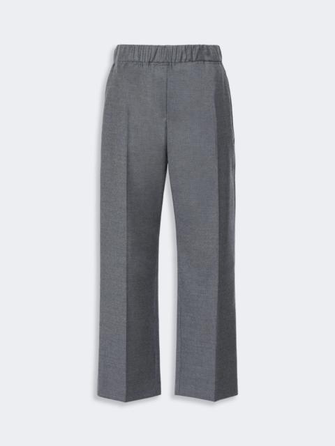 WEEKEND Max Mara HATELEY Stretch wool flannel trousers - MEDIUM GREY
