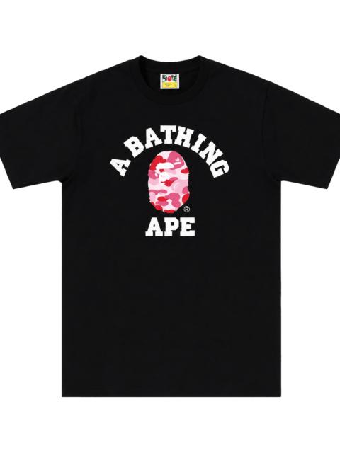 A BATHING APE® ABC Camo College Organic Tee "Black Pink" 1K20 109 008 BLACK PINK