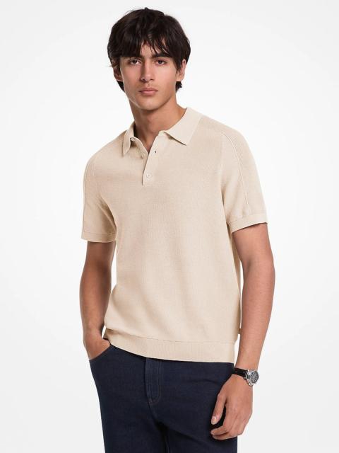 MICHAEL KORS Cotton Mouliné Polo Shirt
