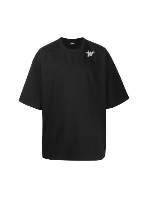 We11done logo-print oversized T-shirt