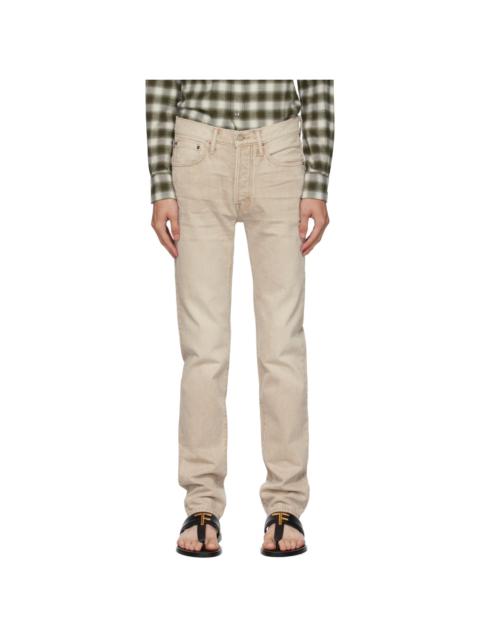 TOM FORD Beige Patch Jeans