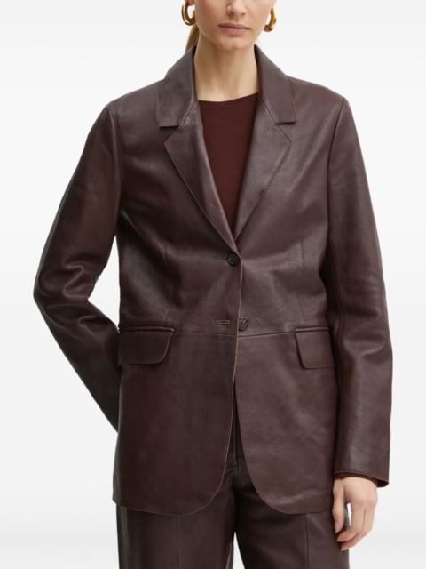 forte_forte leather single-breasted blazer