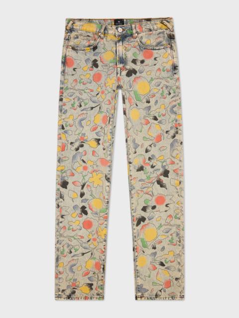 Paul Smith Relaxed Tapered-Fit 'Good Fortune Floral' Print Jeans
