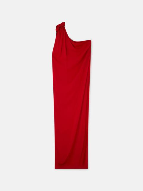 One-Shoulder Scarf Maxi Dress