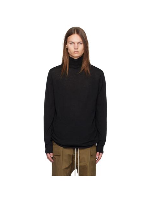Rick Owens Black Porterville Oversized Turtleneck