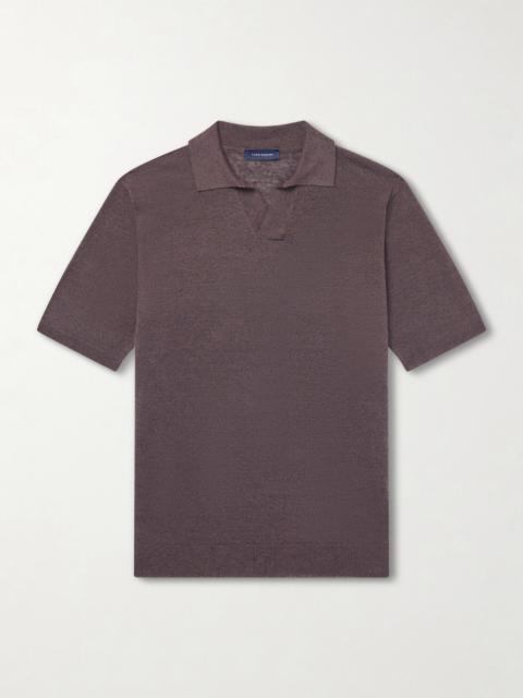 THOM SWEENEY Linen and Cotton-Blend Polo Shirt