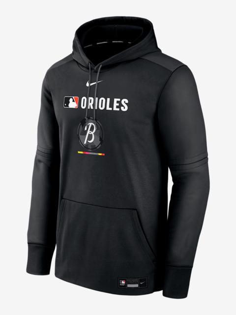 Nike Baltimore Orioles Authentic Collection City Connect Men's Nike Therma MLB Pullover Hoodie