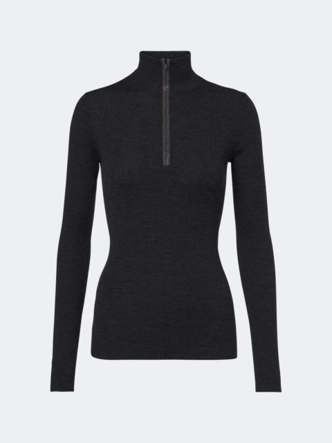 Brunello Cucinelli Monili wool and cashmere half-zip sweater
