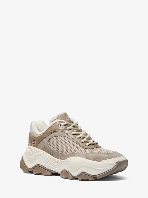 MICHAEL KORS Atlas Mesh and Suede Trainer