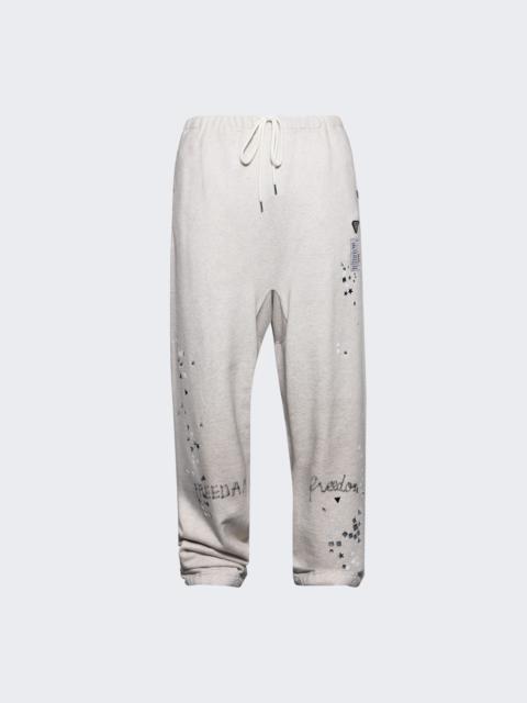 Maison MIHARAYASUHIRO Embellished Distressed Pants White