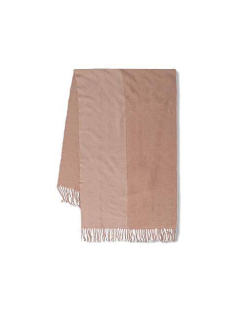 GUESS USA logo-jacquard fringed scarf