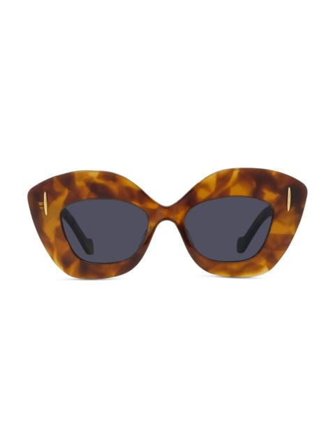 Loewe Women's Anagram 48MM Cat-Eye Sunglasses - Tortoise Havana Blue
