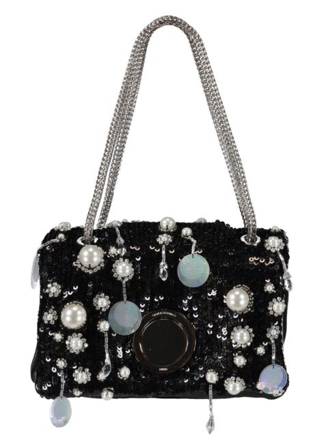 GIAMBATTISTA VALLI Mini Airbag Bag - Black Embroidered