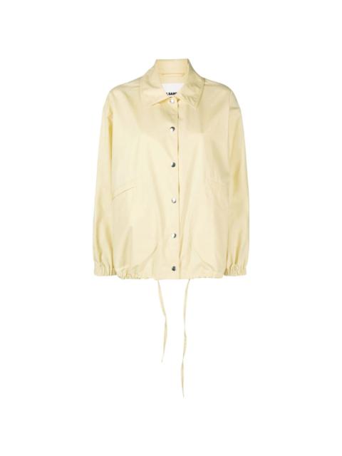 logo-print button-fastening jacket