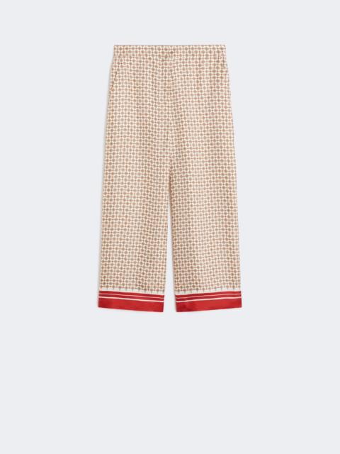 Max Mara OTTELIA Printed silk trousers - RED