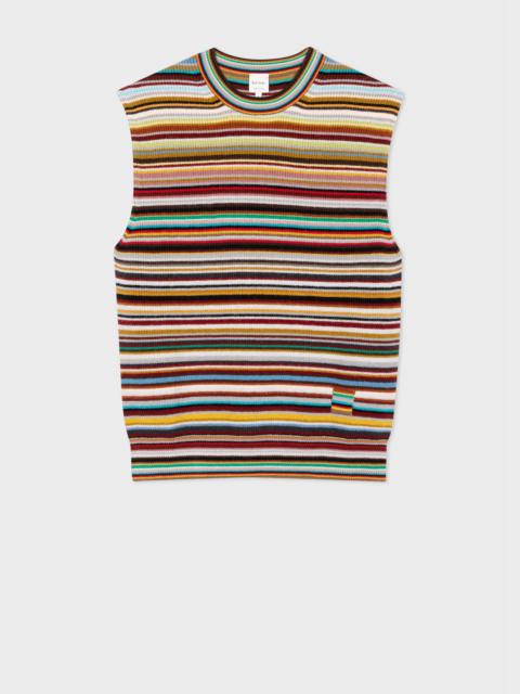 Paul Smith 'Signature Stripe' Wool Vest