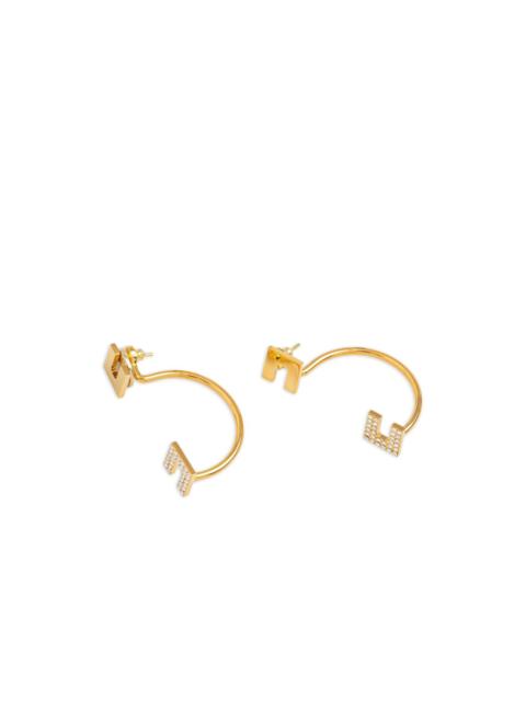 ELISABETTA FRANCHI crystal-embellished jacket earrings