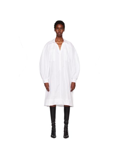 3.1 Phillip Lim White Gathered Midi Dress