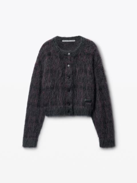 Alexander Wang plaid cardigan in jacquard knit