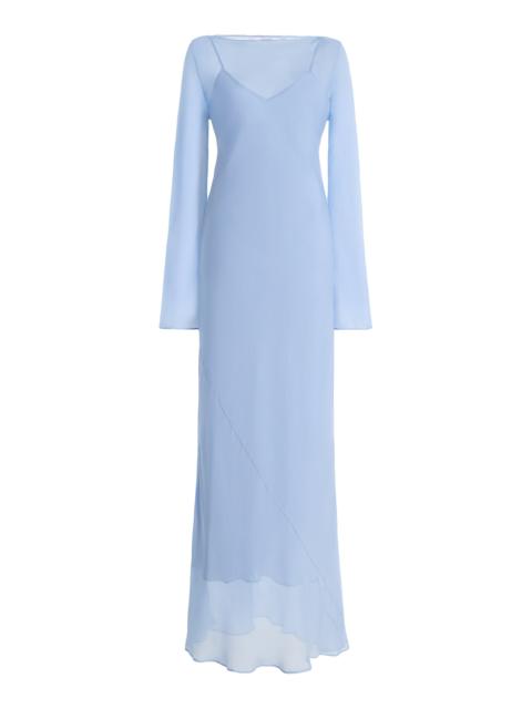 BONDI BORN® Capri Silk Maxi Dress blue