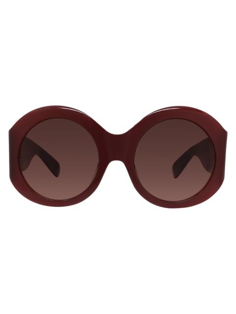 Givenchy Women's Cocoon 56MM Round Sunglasses - Shiny Bordeaux