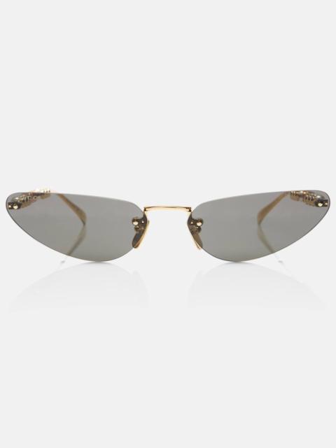 GUCCI Faux pearl-embellished cat-eye sunglasses