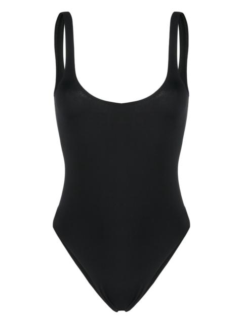Off-White logo-print zip-up swimsuit