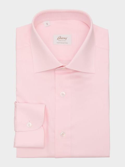 Brioni Men's Ventiquattro Cotton Twill Dress Shirt