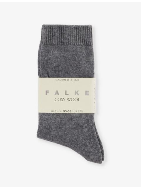 FALKE Cosy Wool brand-print knit socks
