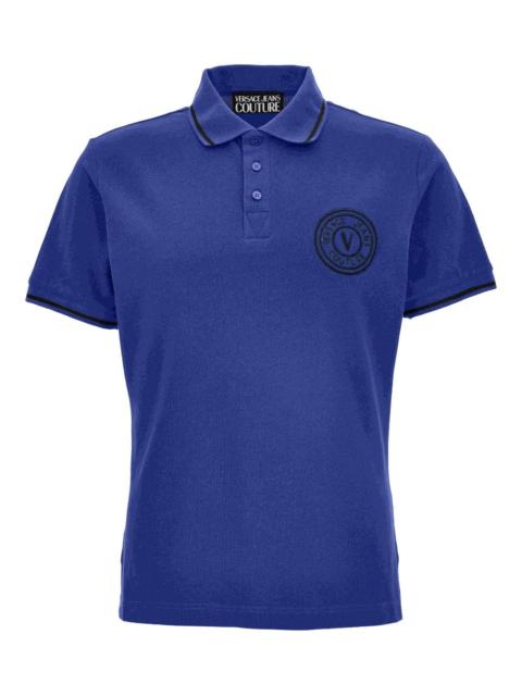 VERSACE JEANS COUTURE logo-embroidered polo shirt