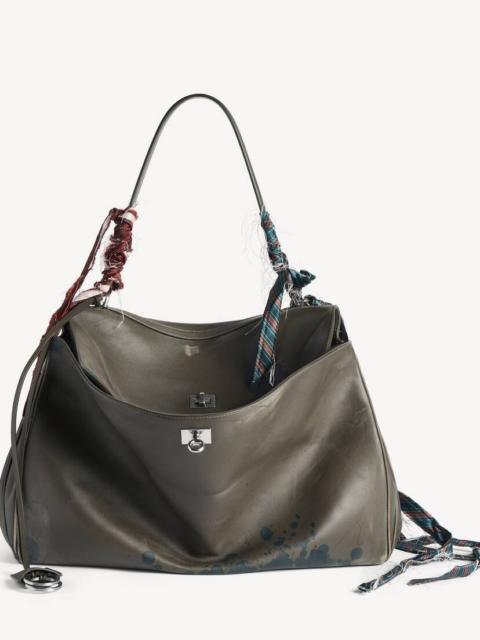 BALENCIAGA Men's Rodeo Handbag Large in Khaki