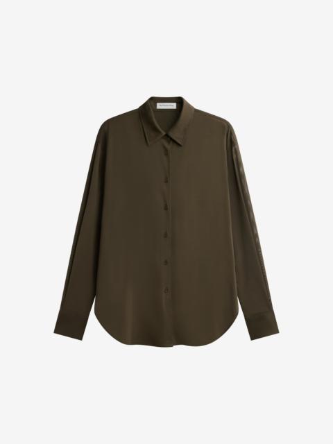 The Frankie Shop Peri Mesh Fluid Shirt - Khaki