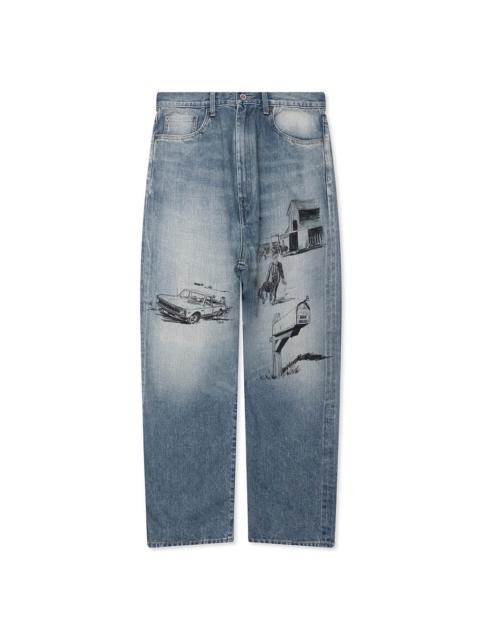 NEIGHBORHOOD NEIGHBORHOOD X ONE OF THESE DAYS WASHED DP BASIC DENIM PANTS - INDIGO