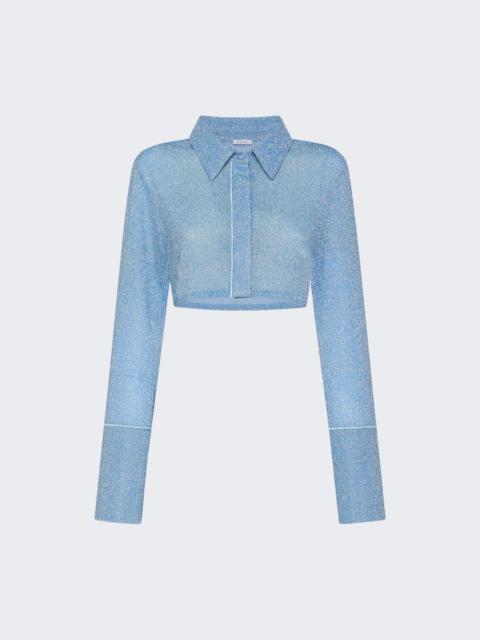 Oséree Lumiere Cropped Shirt Crystal