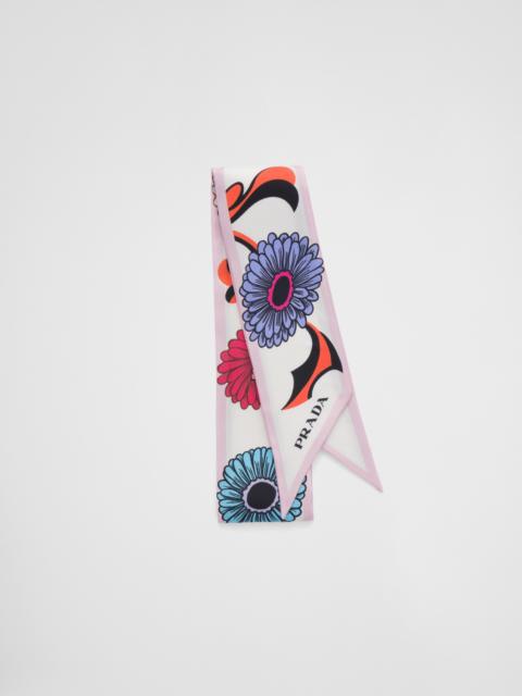 Prada Printed twill scarf