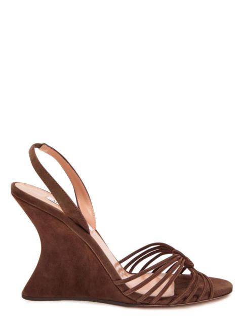 AQUAZZURA Aquazzura Serenity 95 Suede Wedge Sandals