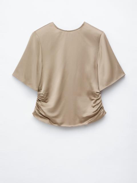 & Other Stories Pleated Side Slim Blouse
