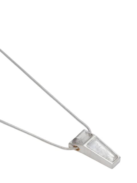Rick Owens DRKSHDW MINI CRYSTAL-PENDANT NECKLACE (PALLADIO)