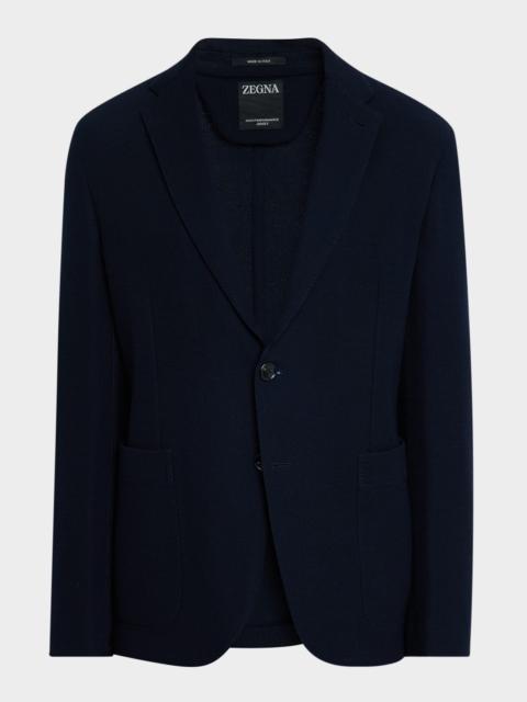 ZEGNA Men's Slim Fit High Performance Jersey Blazer
