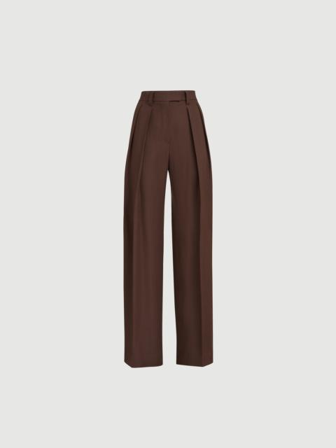 Brunello Cucinelli Viscose and linen fluid twill sartorial wide trousers