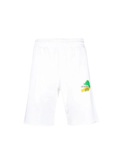Off-White OFF-WHITE Brush Arrows Raw-Cut Shorts White/Multi