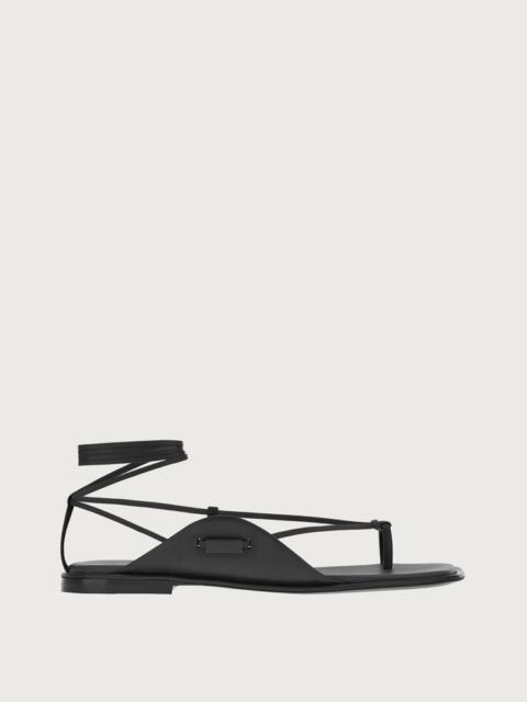 FERRAGAMO THONG SANDALS WITH SQUARE TOE