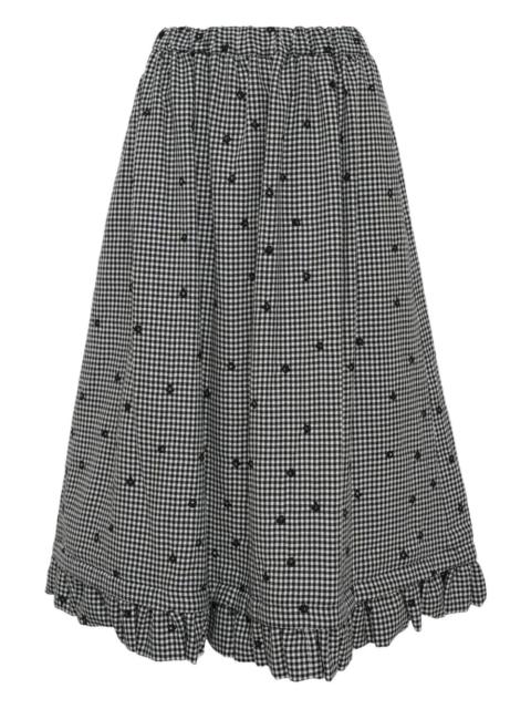 Comme des Garçons GIRL polka-dot ruffled midi skirt