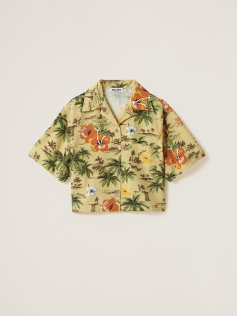 Miu Miu Printed silk shirt