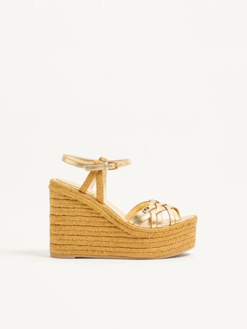 Valentino BRIBRI WEDGE SANDAL IN LAMINATED CALFSKIN 120MM