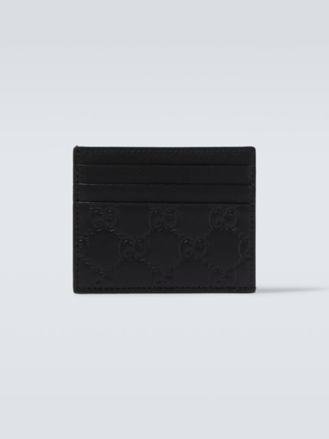 GUCCI GG Emblem leather card holder