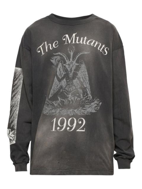 SAINT M×××××× graphic-print long-sleeves T-shirt