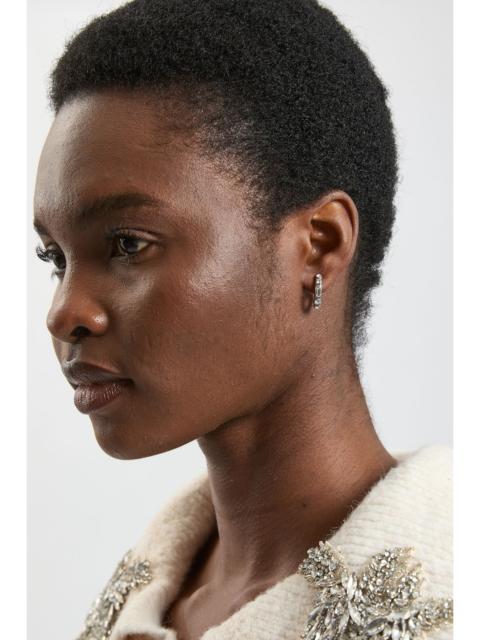 KAREN MILLEN Crystal Hoop Earrings