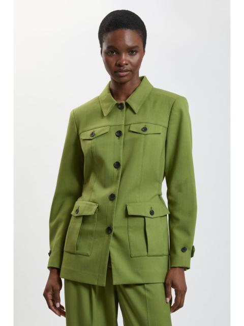 KAREN MILLEN Herringbone Texture Utility Jacket