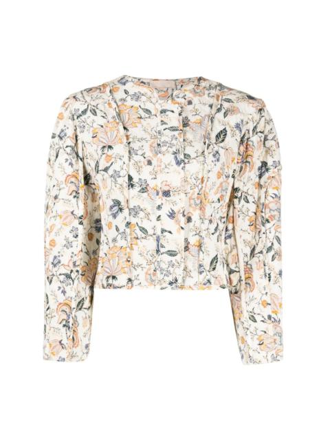 ULLA JOHNSON floral-print cropped jacket